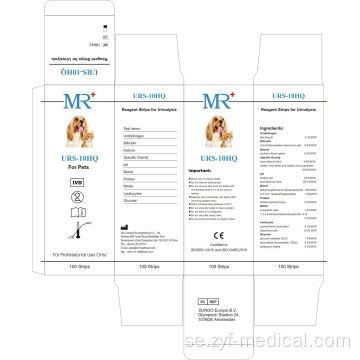 Urinalysstestremsor Veterinary Diagnostic Kit